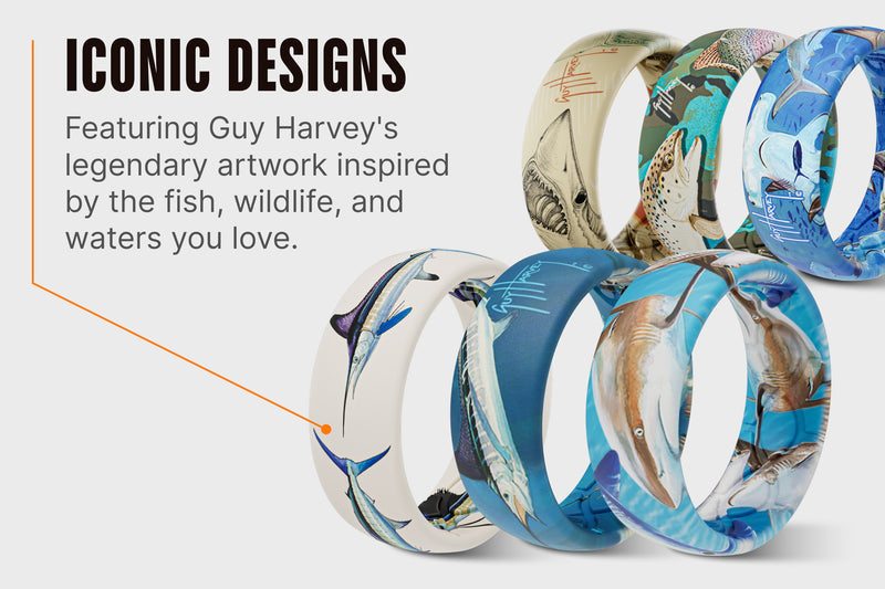 Guy Harvey Billfish Collage Ring