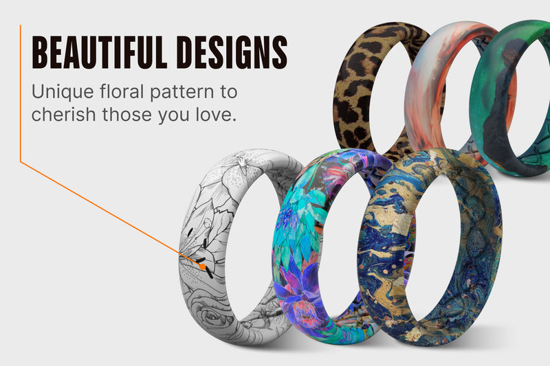 Retro Floral Thin Ring